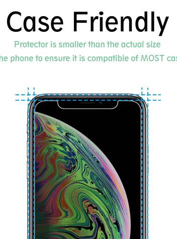 SnailDigit Tempered Glass Screen Protector for Apple iPhone Xs MAX, 2-Pack, Anti-Scratch, Anti-Fingerprint, Bubble Free